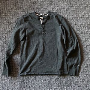Dark Gray rag & bone Long Sleeve Henley Shirt